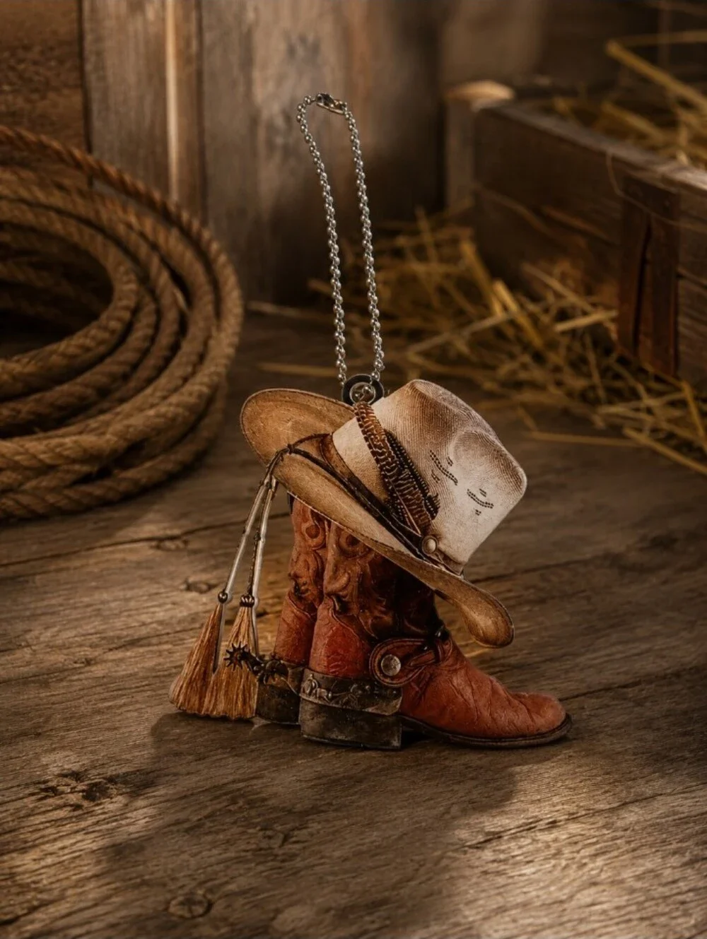 Western Cowboy Boots & Hat Key Chain